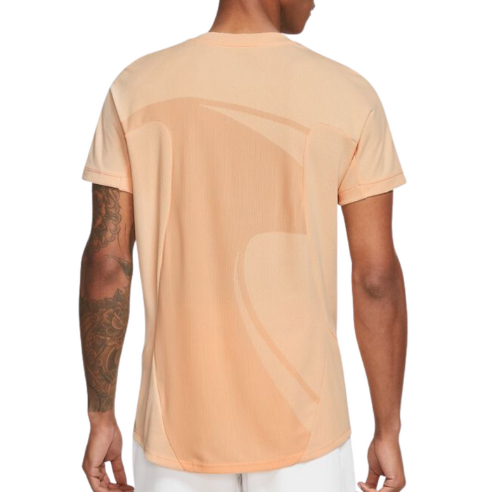 Nike Rafa  Dri-Fit ADV Short-Sleeve Men Tennis Top - Ice Peach/Black