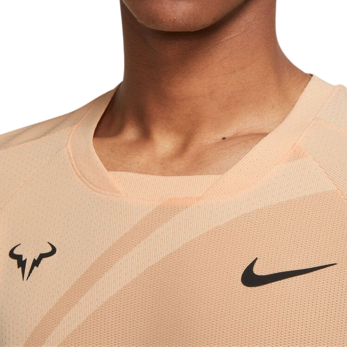 Nike Rafa  Dri-Fit ADV Short-Sleeve Men Tennis Top - Ice Peach/Black
