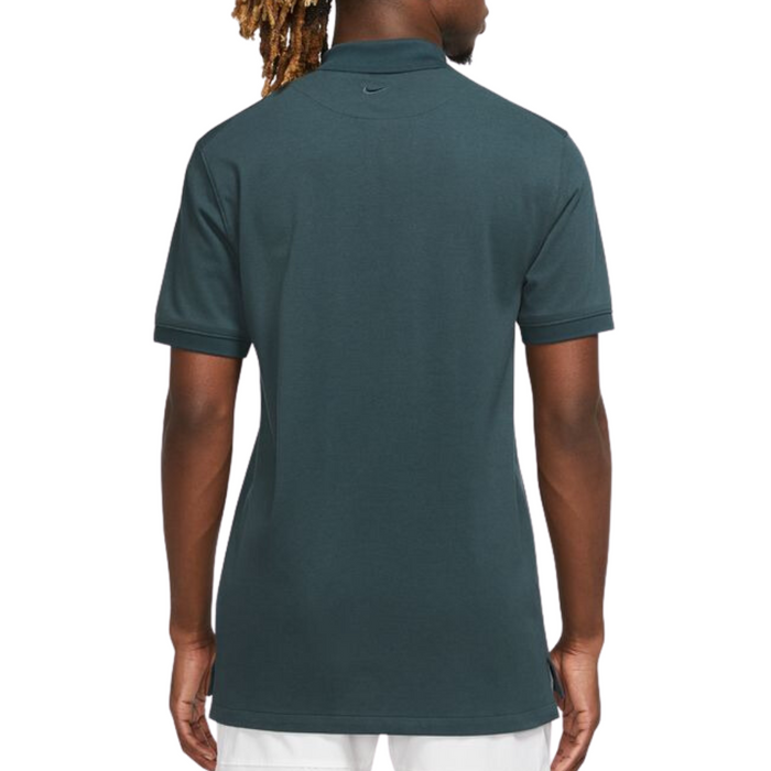 Nike Rafa Slim-Fit Men Tennis Polo - Deep Jungle/Fireberry/Fireberry