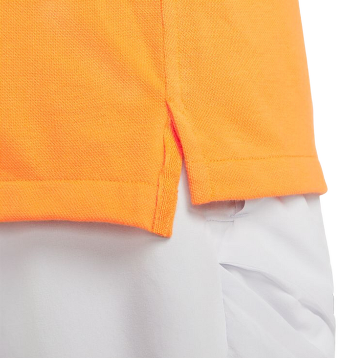 Nike Rafa Slim-Fit Men Tennis Polo - Vivid Orange/White/Baltic Blue