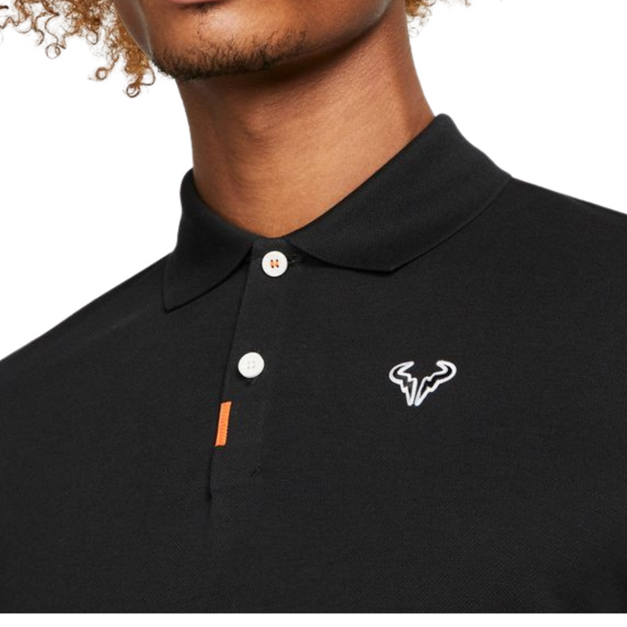 Nike Rafa Slim-Fit Mens Tennis Polo - Black/White