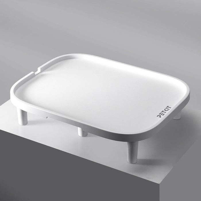 PETKIT Raised Stand placed in a calm, neutral home setting, blending functionality with modern aesthetics