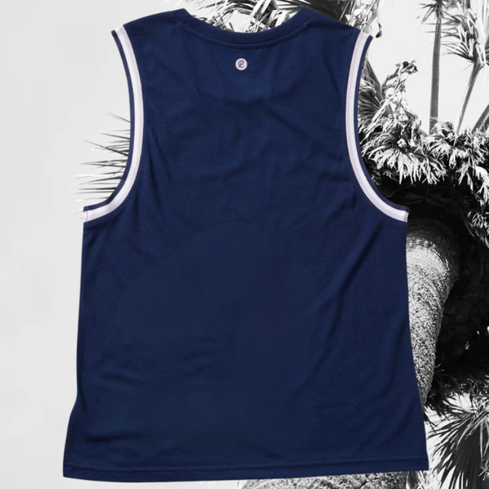 Rallee Fine Line Muscle Womens Tennis Tank - Twilight