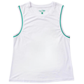 Rallee Fine Line Muscle Womens Tennis Tank - White