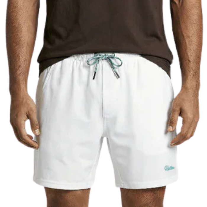 Rallee Lined Signature Mens Tennis Short - White