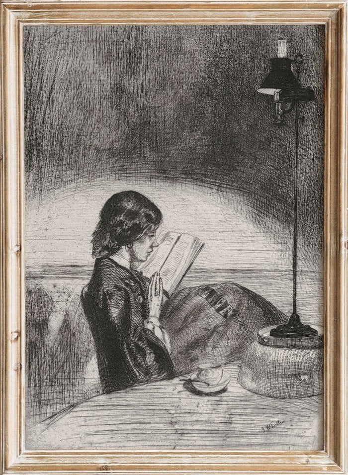 "Reading by Lamplight" Art Print_Sugar & Canvas_James McNeill Whistler