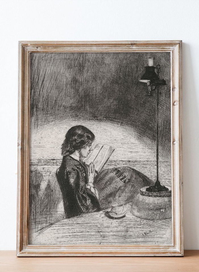 "Reading by Lamplight" Art Print_Sugar & Canvas_James McNeill Whistler