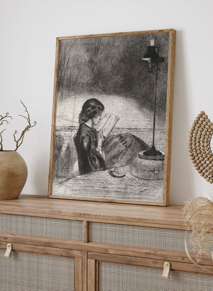 "Reading by Lamplight" Art Print_Sugar & Canvas_James McNeill Whistler