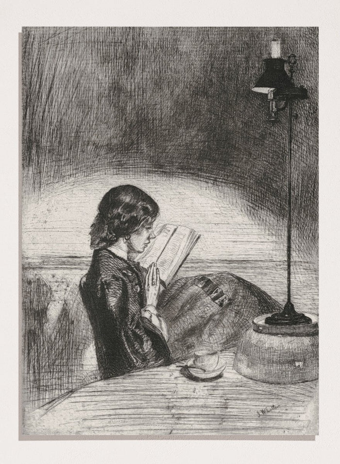 "Reading by Lamplight" Art Print_Sugar & Canvas_James McNeill Whistler