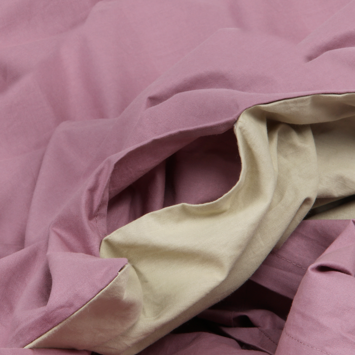 Reversible Percale Bedding Set - Sage Green & Lilac
