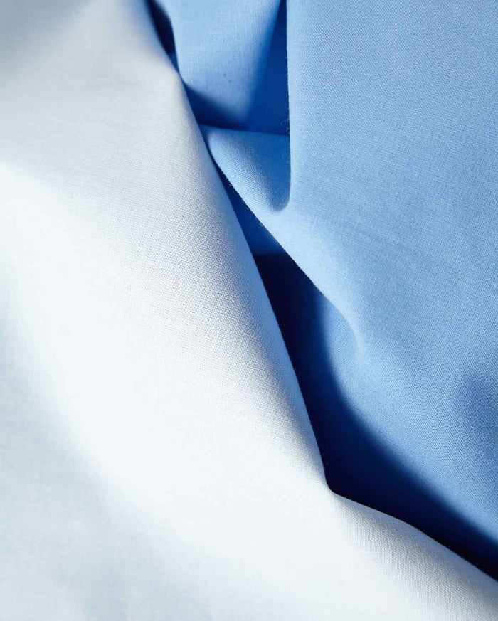 Reversible Percale Duvet Cover - Blue & Baby Blue