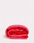 Reversible Percale Duvet Cover - Fuchsia & Red