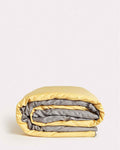Reversible Sateen Duvet Cover - Gold & Dove Grey