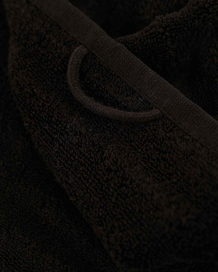Ribbed Soft Cotton Towel Set - Black (3 Towels)