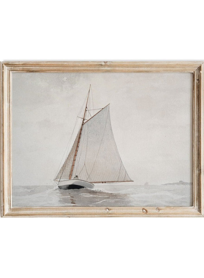"Sailing off Gloucester" Art Print_Sugar & Canvas_Winslow Homer