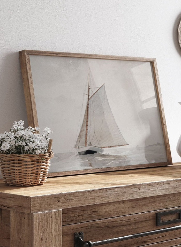 "Sailing off Gloucester" Art Print_Sugar & Canvas_Winslow Homer