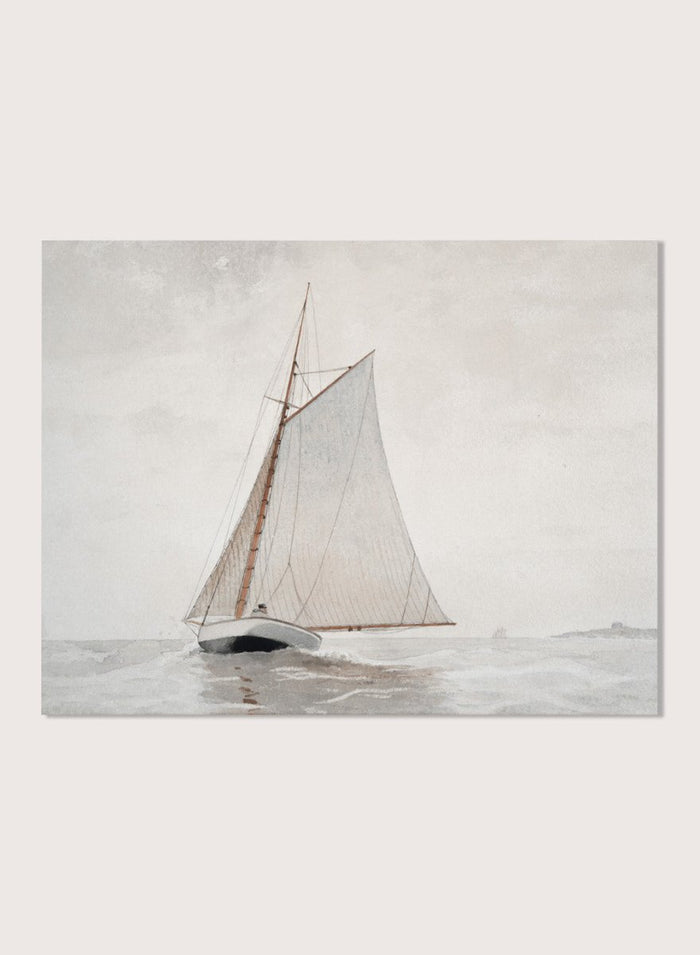 "Sailing off Gloucester" Art Print_Sugar & Canvas_Winslow Homer
