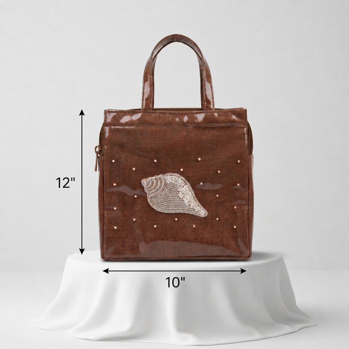 Samyak Premium Shankh Tote Bag – Brown