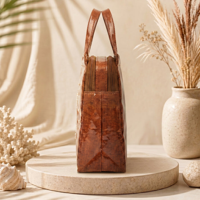 Samyak Premium Shankh Tote Bag – Brown