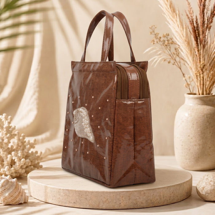 Samyak Premium Shankh Tote Bag – Brown