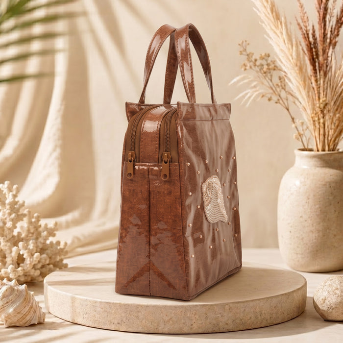 Samyak Premium Shankh Tote Bag – Brown