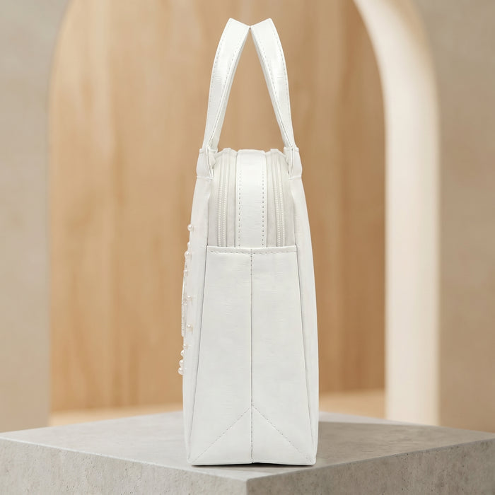 Samyak Premium Shankh Tote Bag – White