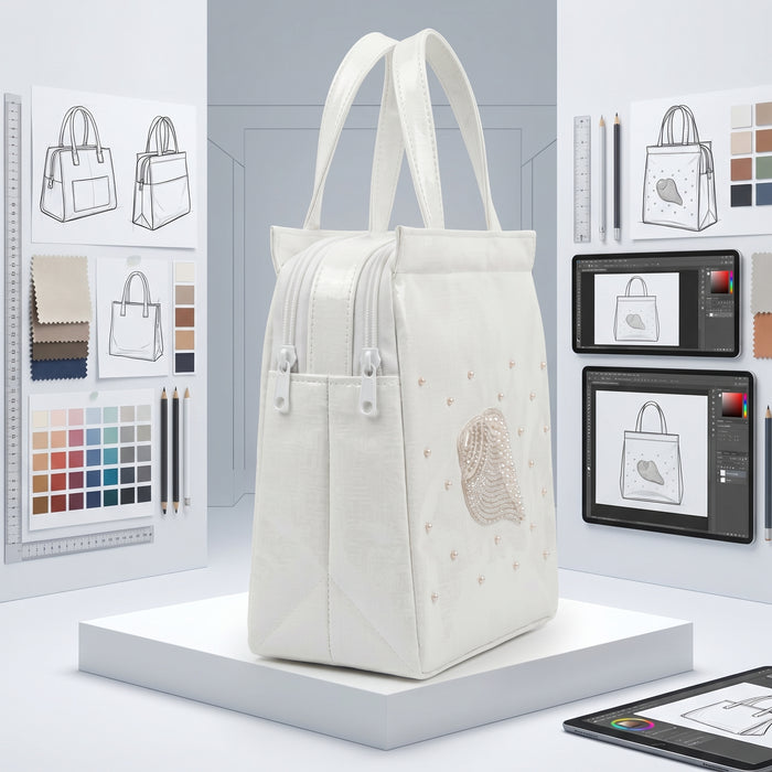 Samyak Premium Shankh Tote Bag – White