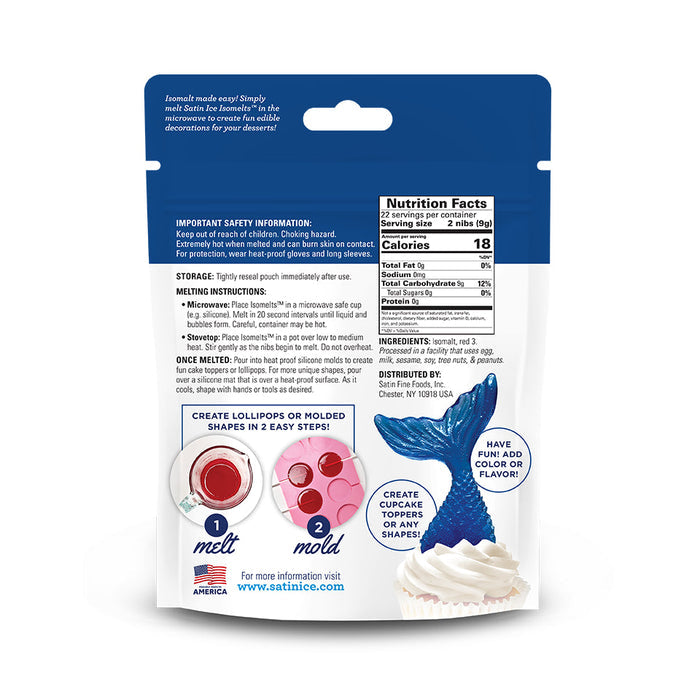 Satin Ice Isomelt Nibs 7oz Pouch Blue (Microwaveable)