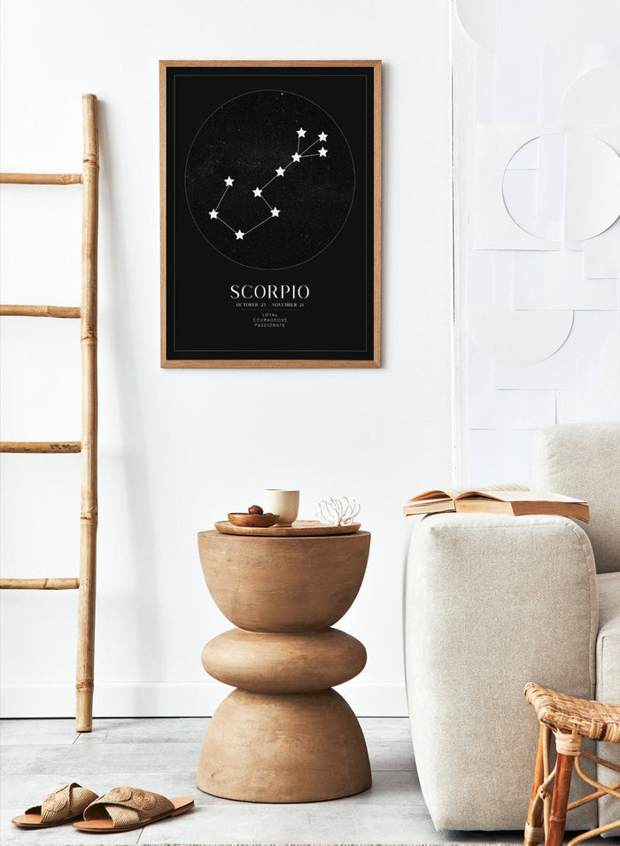 Scorpio Zodiac Art Print (Light/Dark)_Sugar & Canvas
