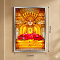 Shankeshwar Parshwanath LED frame 12x17 silver - Girnar Darshan