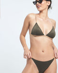 Shimmer Padded Bikini Set Green