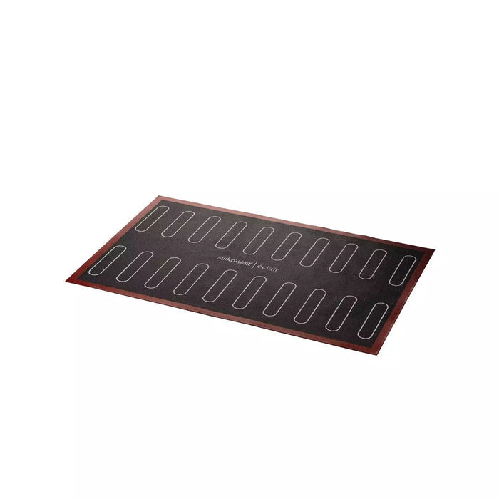 Silikomart AIR MAT ECLAIR with guides, Silicone mat for clair piping, Professional choux pastry baking mat