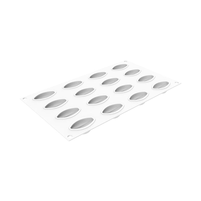 Silikomart CACAO XS 12 mold with 16 cacao cavities, Cacao pod mold detail, Cocoa pod platinum silicone mold