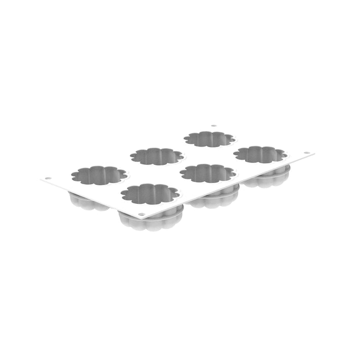 Silikomart CHARLOTTE 100 mold with 6 cavities, Classic Charlotte mold detail, French ribbon cake platinum silicone mold