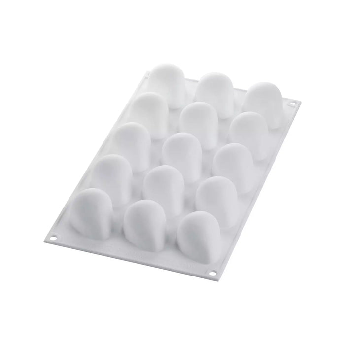 Silikomart FRAGOLA 30 Silicone Mold 15 Cavities 48x37x33mm with Cutter