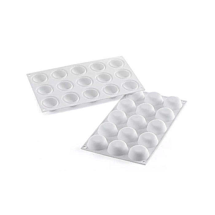Silikomart GLOBE 26 mold with 8 globe cavities, Half-sphere mold for creating balls, Globe-shaped platinum silicone mold
