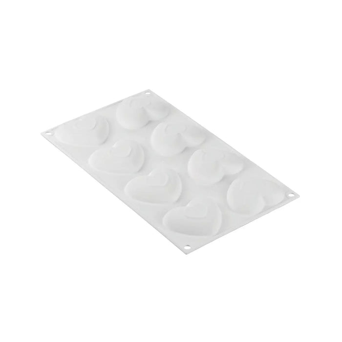 Silikomart KIT TARTE RING AMORE 80x70mm – Heart-Shaped Set with 8 Rings