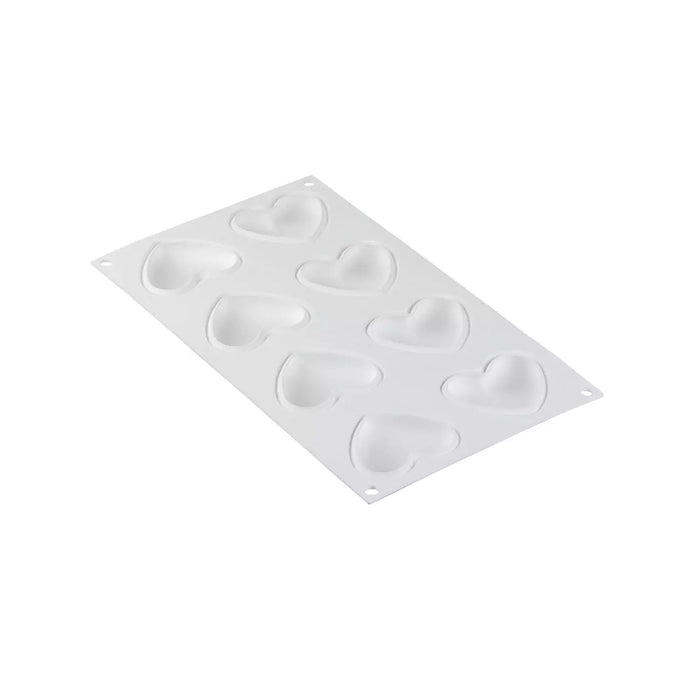 Silikomart KIT TARTE RING AMORE 80x70mm – Heart-Shaped Set with 8 Rings