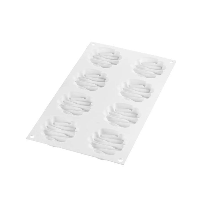 Silikomart KIT TARTE RING HONORE dia80mm – Set with Silicone Mold + 8 Rings