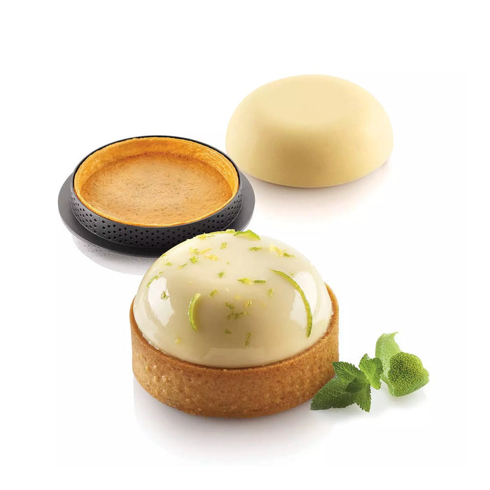Silikomart KIT TARTE RING PALET dia70mm – Set with Silicone Mold + 8 Rings