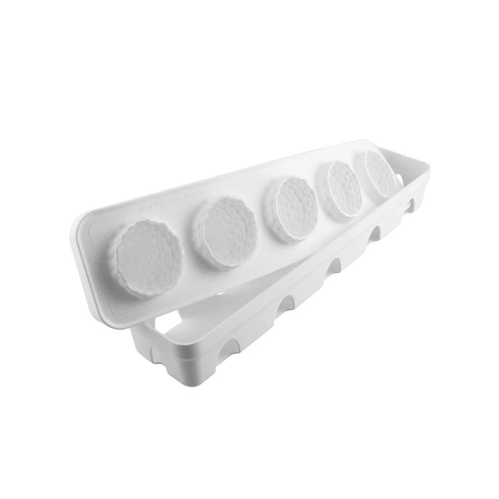 Silikomart MORA & LAMPONE mold with 5 3D berry cavities, Realistic blackberry and raspberry mold shapes, 3D fruit silicone mold with plastic support