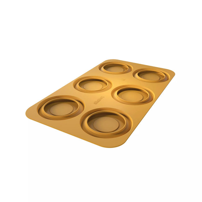 Silikomart PIATTO 80 mold with 6 disc cavities, Shallow plate mold detail, Edible plate platinum silicone mold