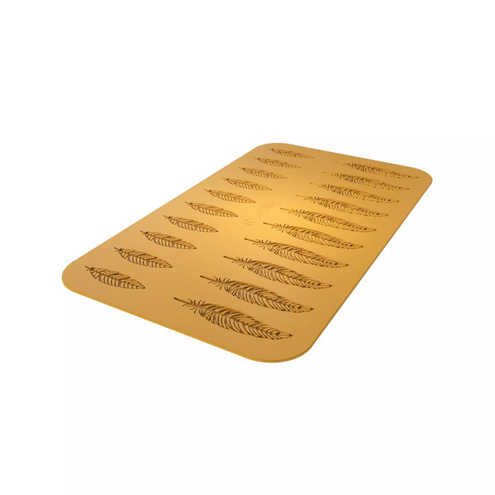 Silikomart PIUMA mold with 20 feather cavities, Thin feather mold detail 1.5mm, Delicate tuile platinum silicone mold