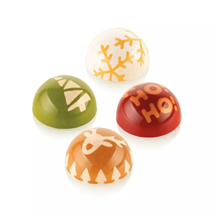Silikomart SEMISFERA01 & CHOCO STAMP B – 24 Cavity Tritan Mold + 4 Stamps