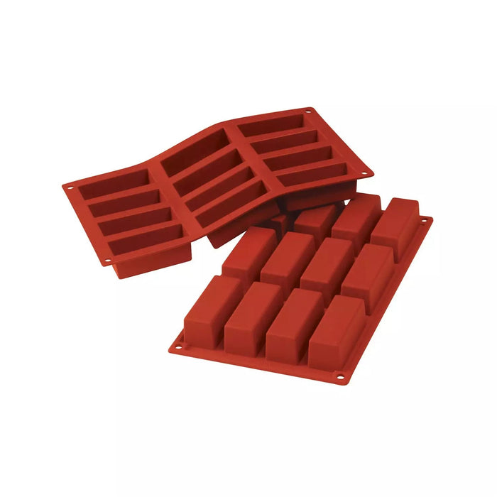 Silikomart SF026 Terracotta Naked mold, Natural color rectangle silicone mold, Terracotta finish cake mold
