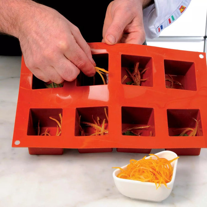 Silikomart SF104 Cube Silicone Mold – 8 Cavities 50x50x50mm