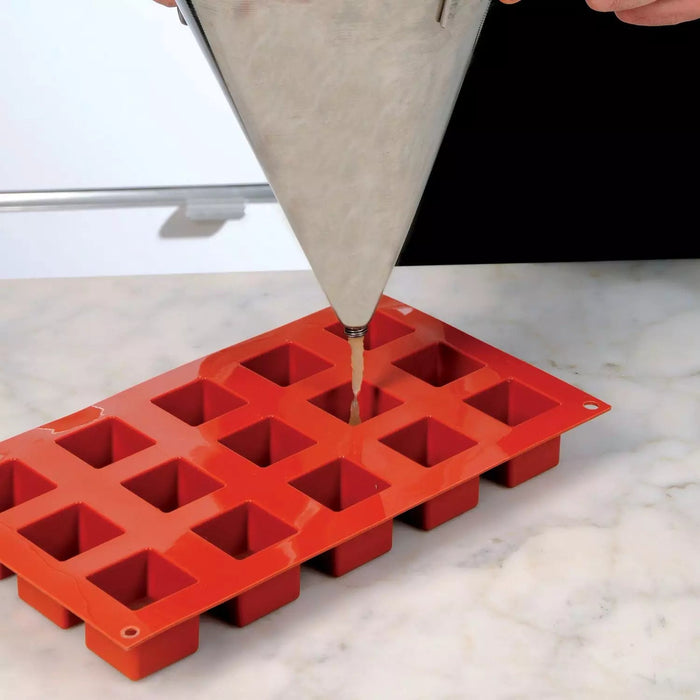 Silikomart SF105 Terracotta Naked Siliconflex Mold 15 Cavities 35x35x35mm