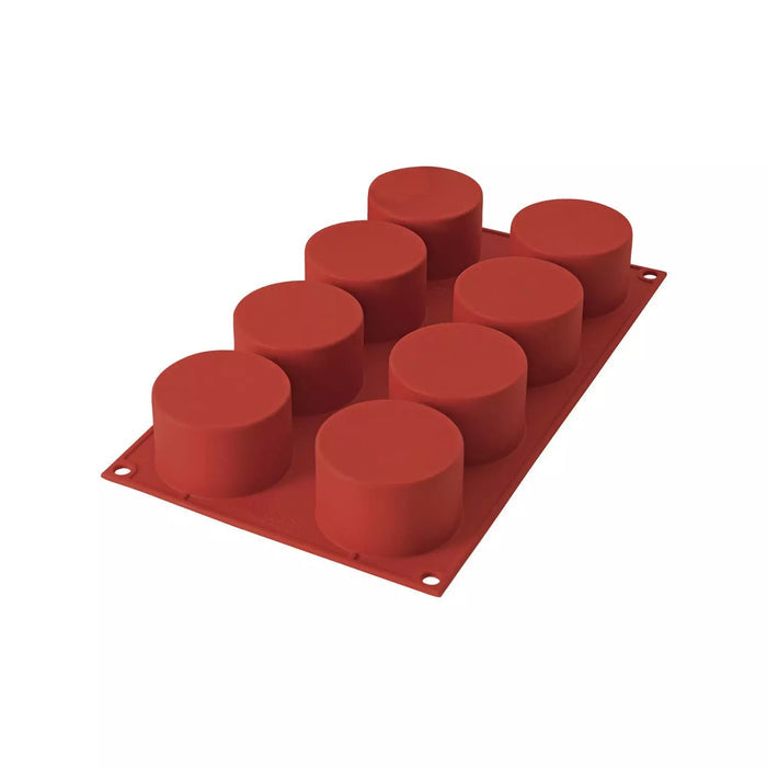 Silikomart SF119 Terracotta Naked mold, Natural color cylinder silicone mold, Terracotta finish round mold