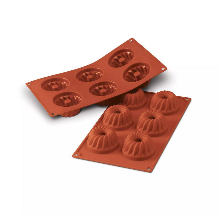 Silikomart SF209 Terracotta Naked mold, Natural color Gugelhopf silicone mold, Terracotta finish ring cake mold