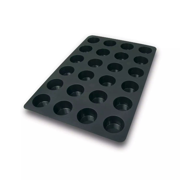 Silikomart SQ009 mold with 24 muffin cavities, Volume muffin mold detail, Standard muffin platinum silicone mold